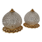 2 appliques Sciolari en verre, vers 1970