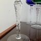 Série de 10 verres anciens multicolores en cristal ciselé
