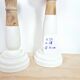 Painted wooden candlesticks
