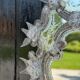 Venetian mirror with fretwork in colorless Murano glass circa 1880