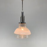 1960's Murano glass & chrome pendantby Mazzega, Italy