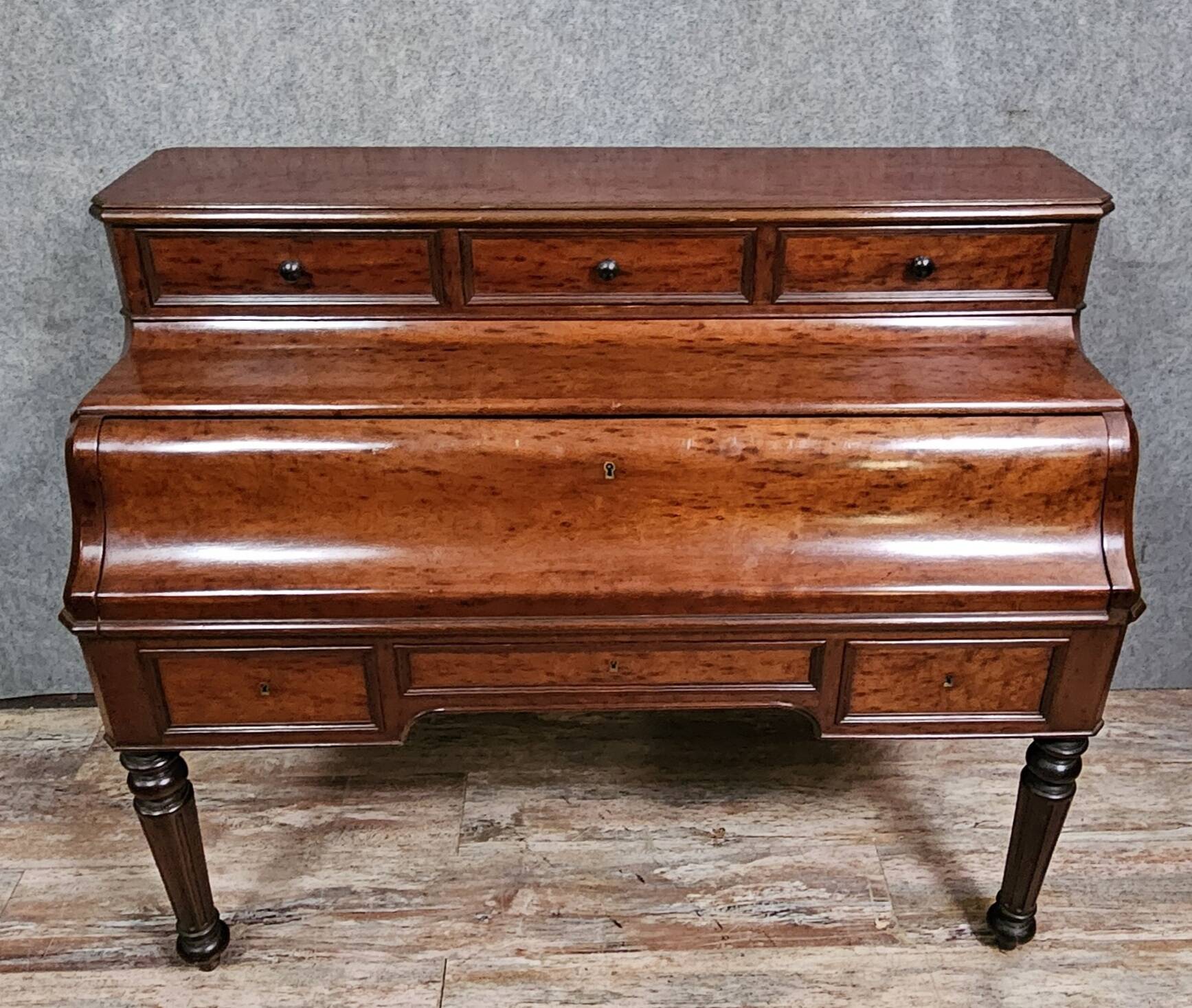 Bureau ancien à cylindre – époque Louis-Philippe / XIXe siècle