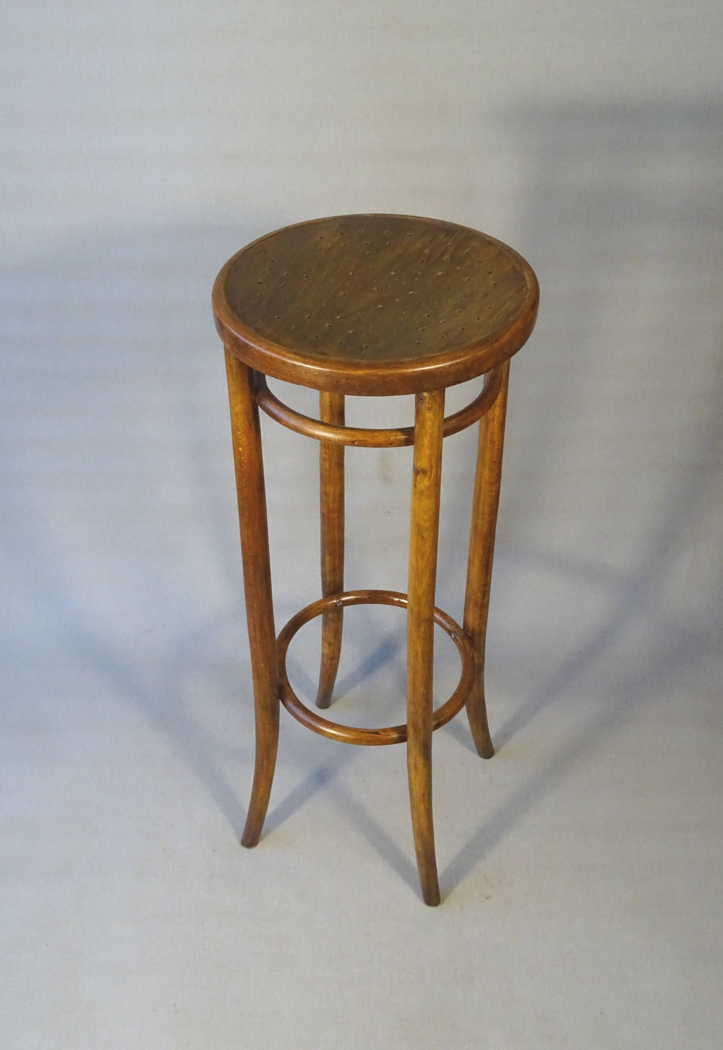 Tabouret/ sellette bistrot 90 cm , bois courbé 1890