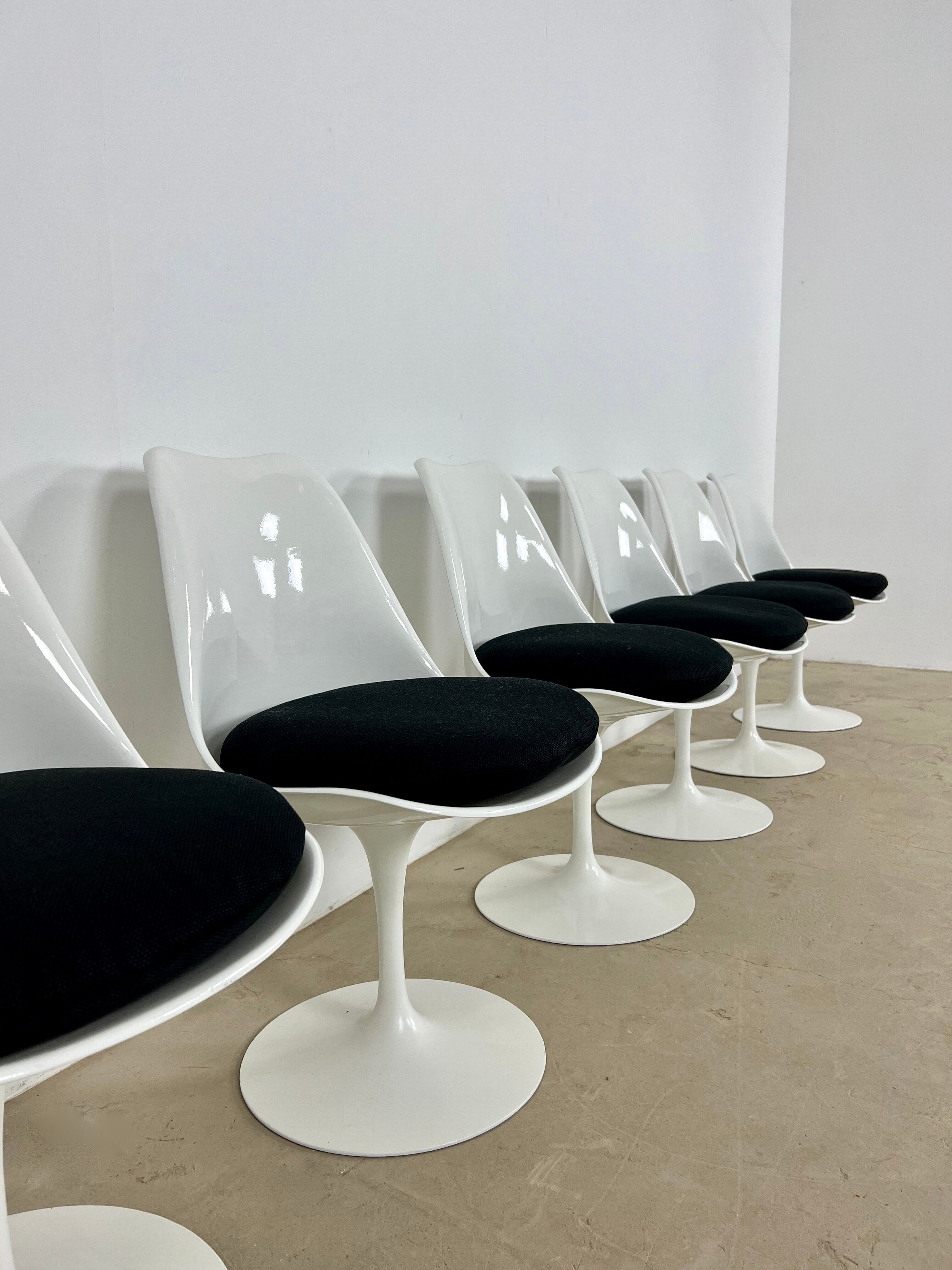 Lot de 6 chaises Tulip d'Eero Saarinen pourr Knoll International , 1970S