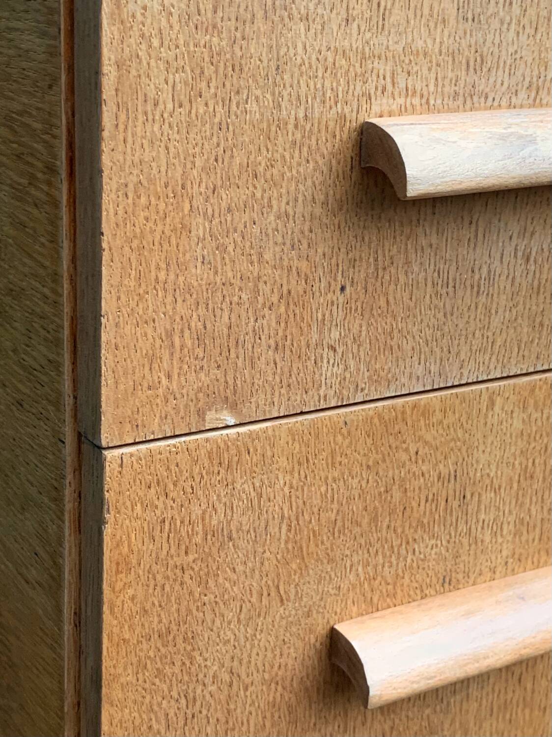 Art Deco dressing table in raw oak produced by Tatra Nabytok Czechoslovakia 1950