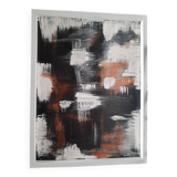 Hand painted canvas with metal frame