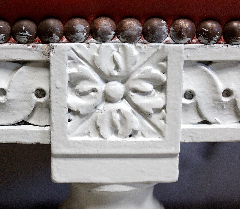 Beech children's bench, Louis XVI style, Early 20th century