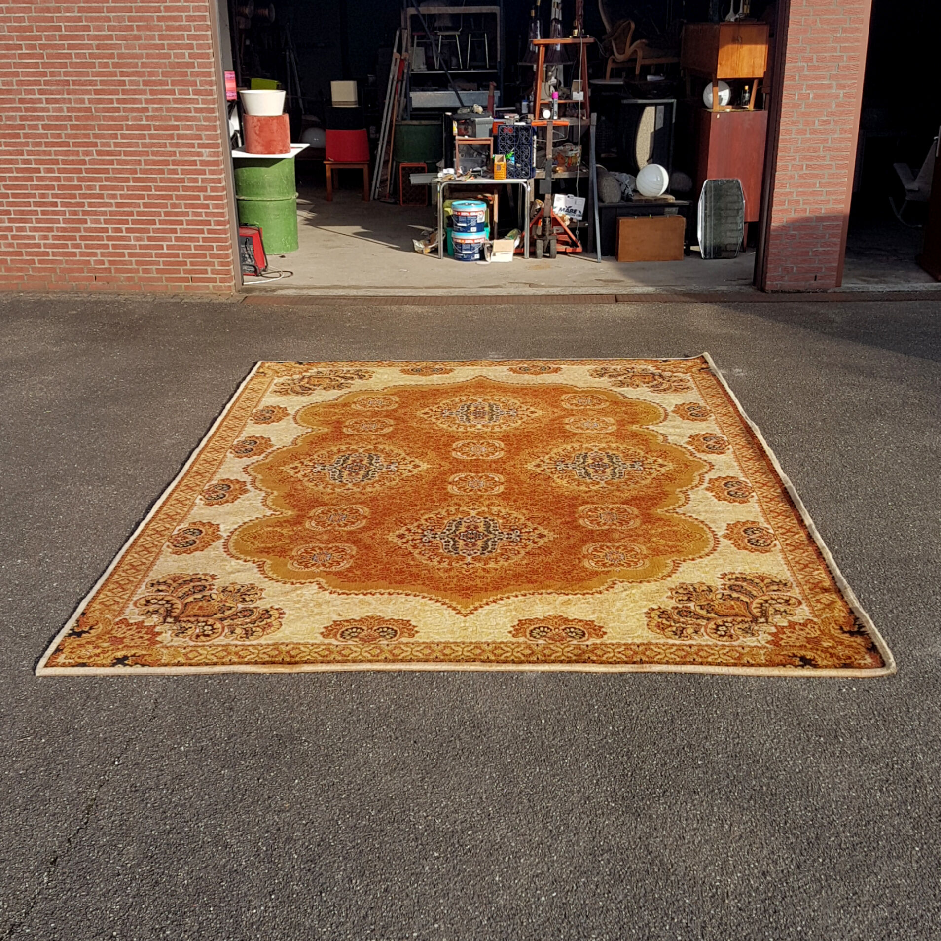 XL vintage wool rug, 1960s 296x391cm