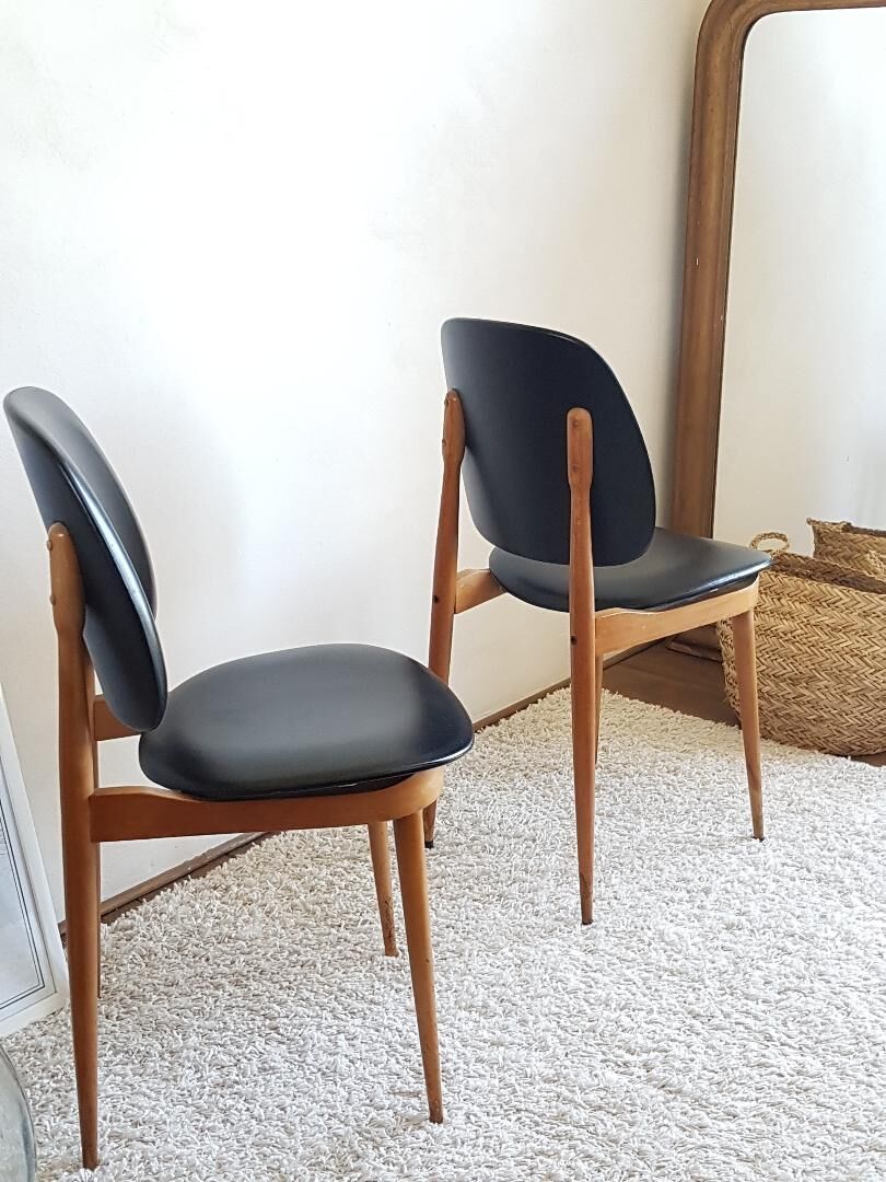 Pair of Baumann chairs model Pegasus circa 1960