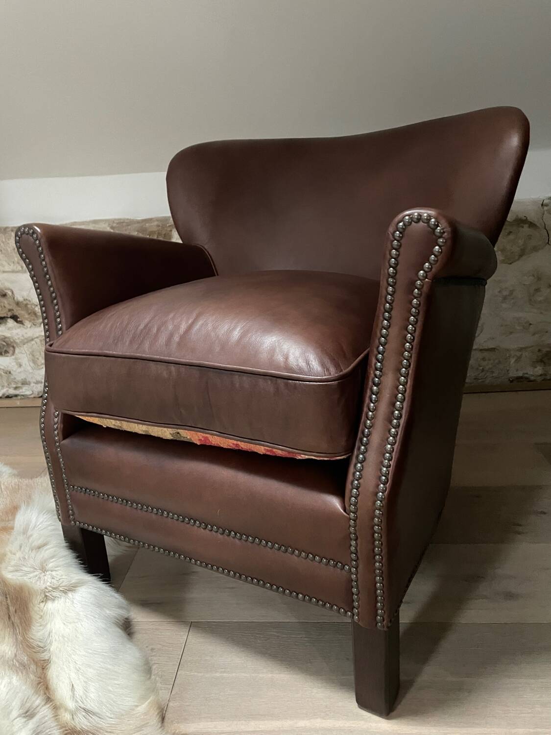 Fauteuil club en cuir