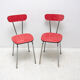 Pair of Czechoslovak colored formica cafe chairs, 1960´s