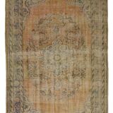 Turkish Anatolian Handmade Vintage Rug 278 cm x 182 cm