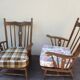 Pair armchair low high-back scandinavian 50/60