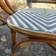 Ensemble de 6 fauteuils bistrot de terrasse en rotin type "parisienne".