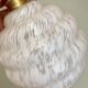 Vintage globe wall light in white Clichy glass