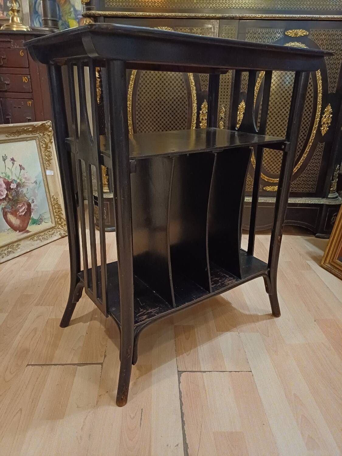 J.&J. Kohn - Koloman Moser - Table - No. 1074 - Beech - Matte Black. 1905