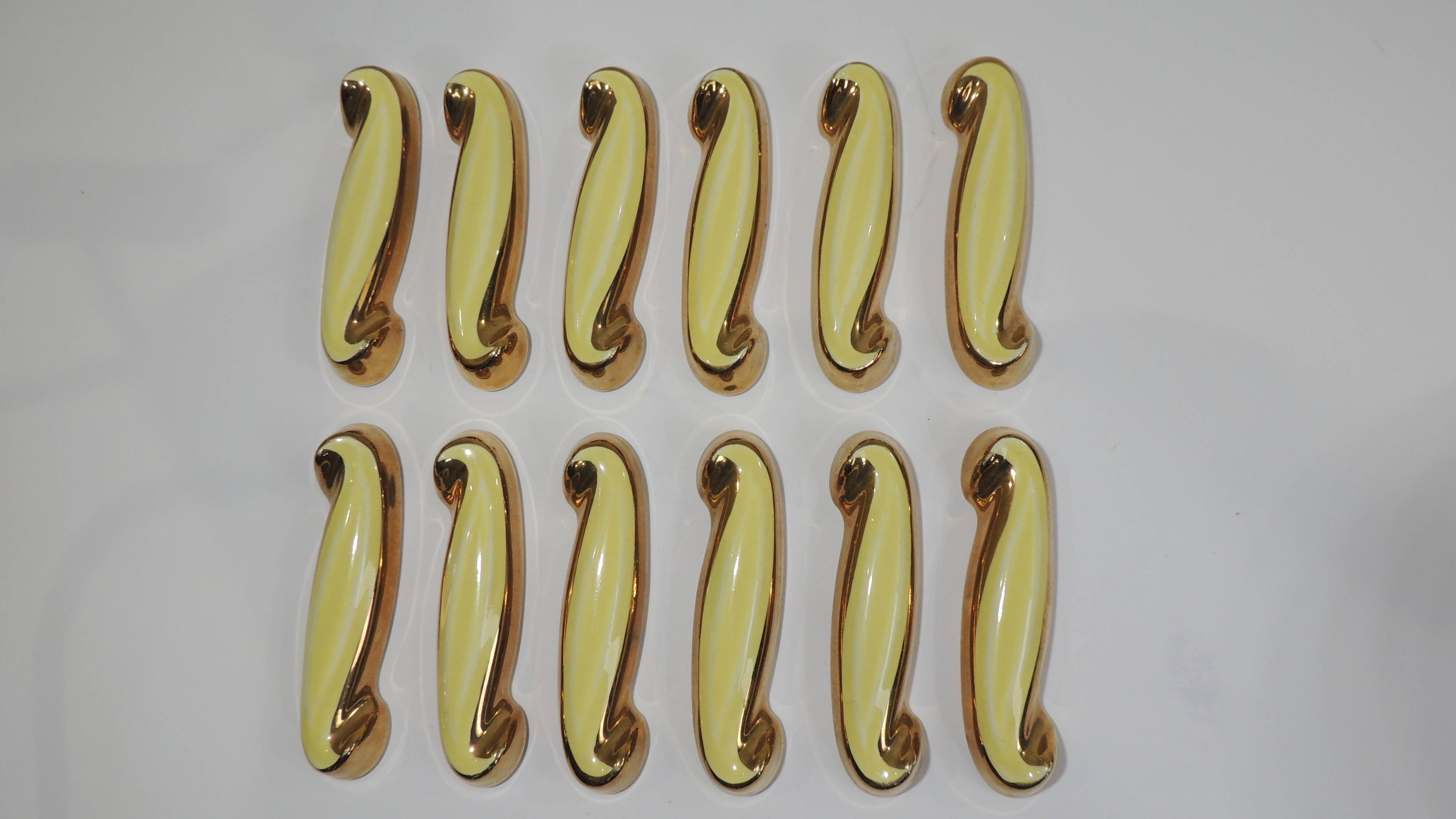 set of 12 Ceramic Knife Holders / vintage art deco