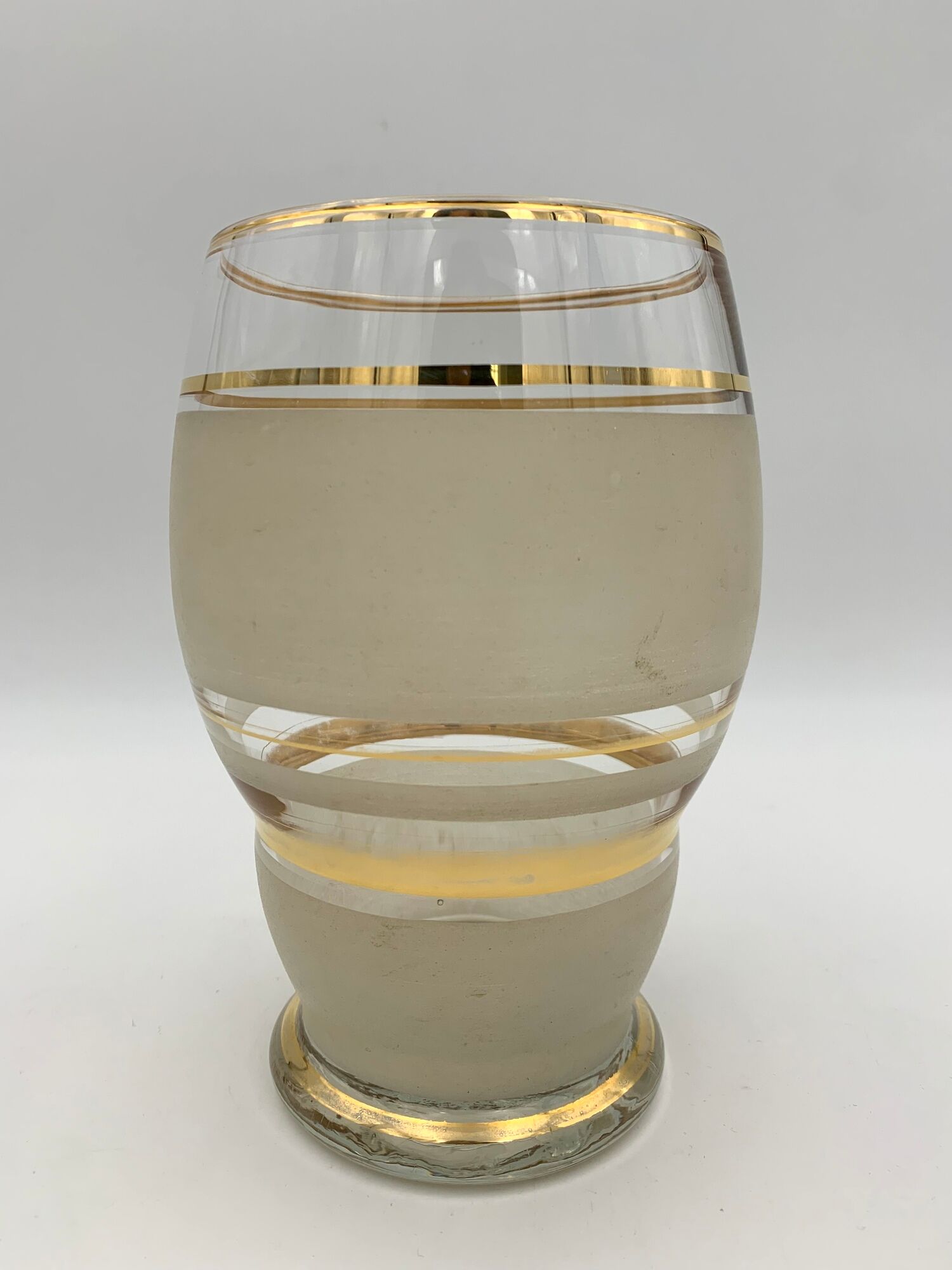 Vintage glass vase - Fains glassworks, France, signed - 1950s