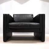 Fauteuil en cuir Knoll Studio Line par Jürgen Lange, 1970