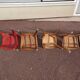 Set of 8 wooden bistro chairs bar mismatched
