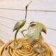 Couple d'oiseaux laiton
