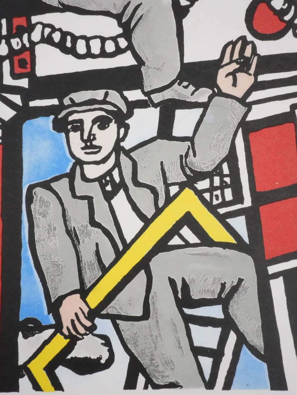 Fernand Léger : Les constructeurs saluant, lithographie signée