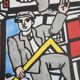 Fernand Léger : Les constructeurs saluant, lithographie signée