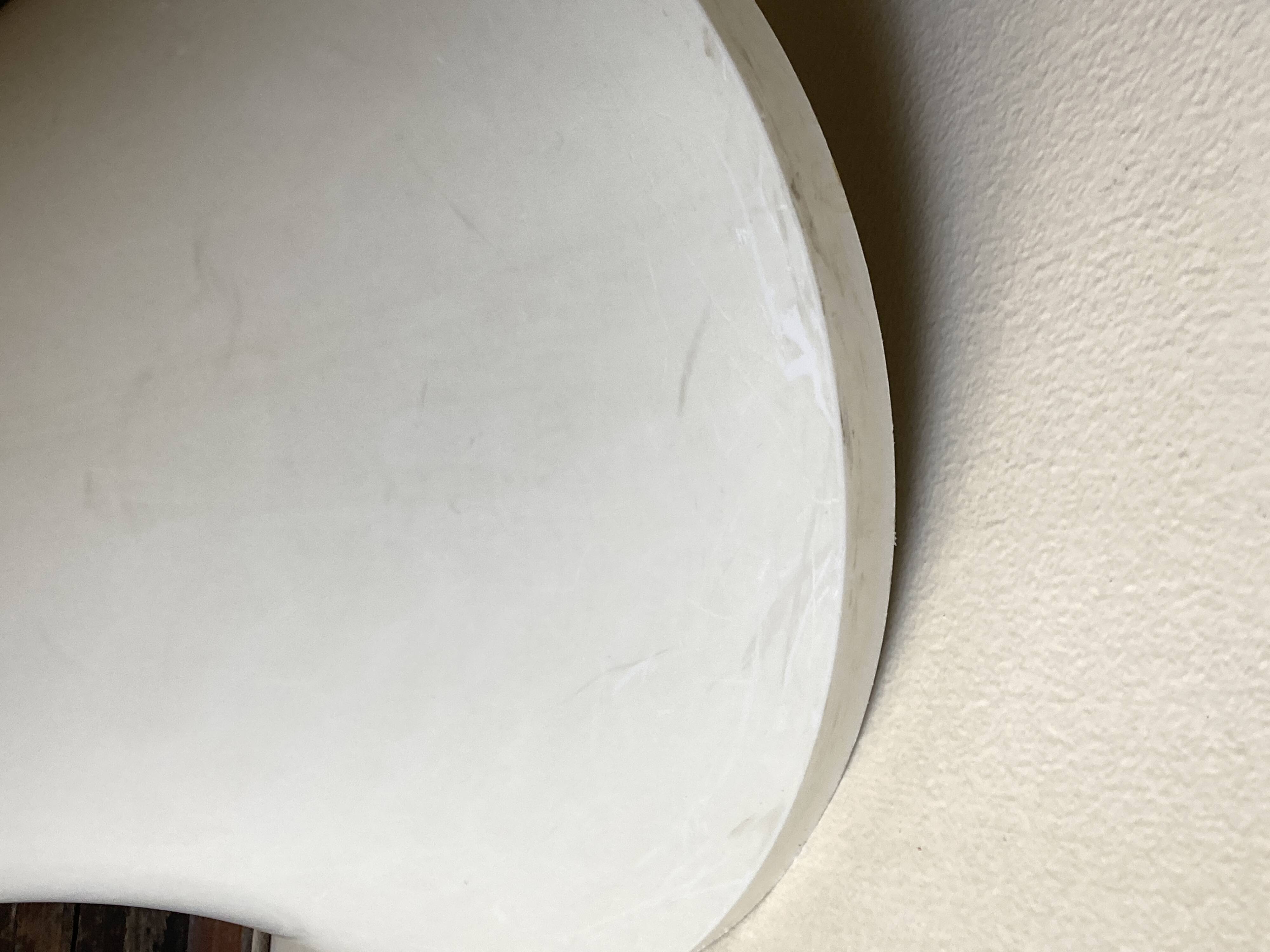 Pair of bedside tables 1970 Space Age in white ABS