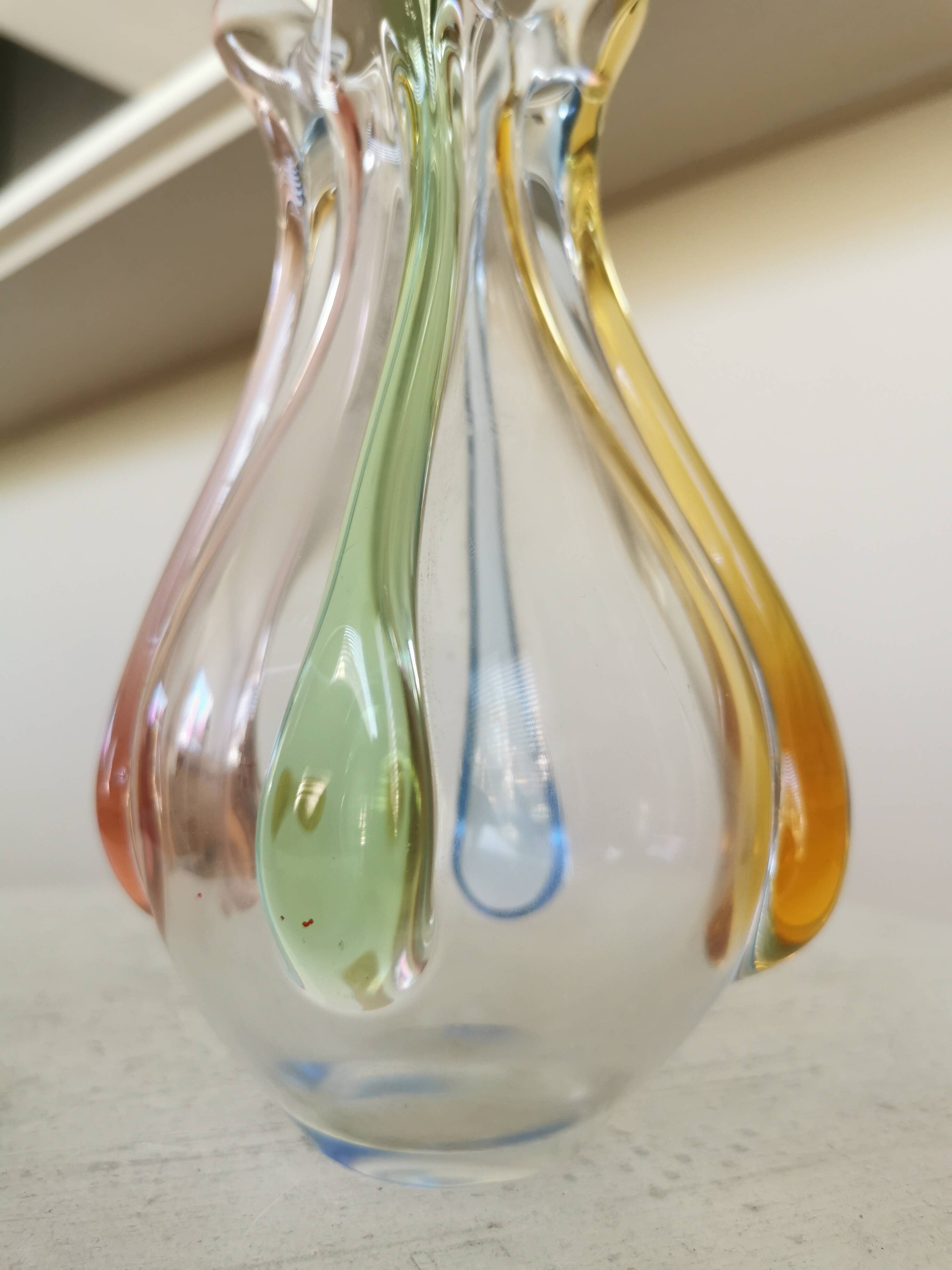 Vintage Art Glass Vase: Hanna Machanovska Mstisov Glassworks, Czechoslovaki