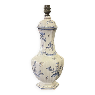 Moustiers lamp with blue birds/flowers decor