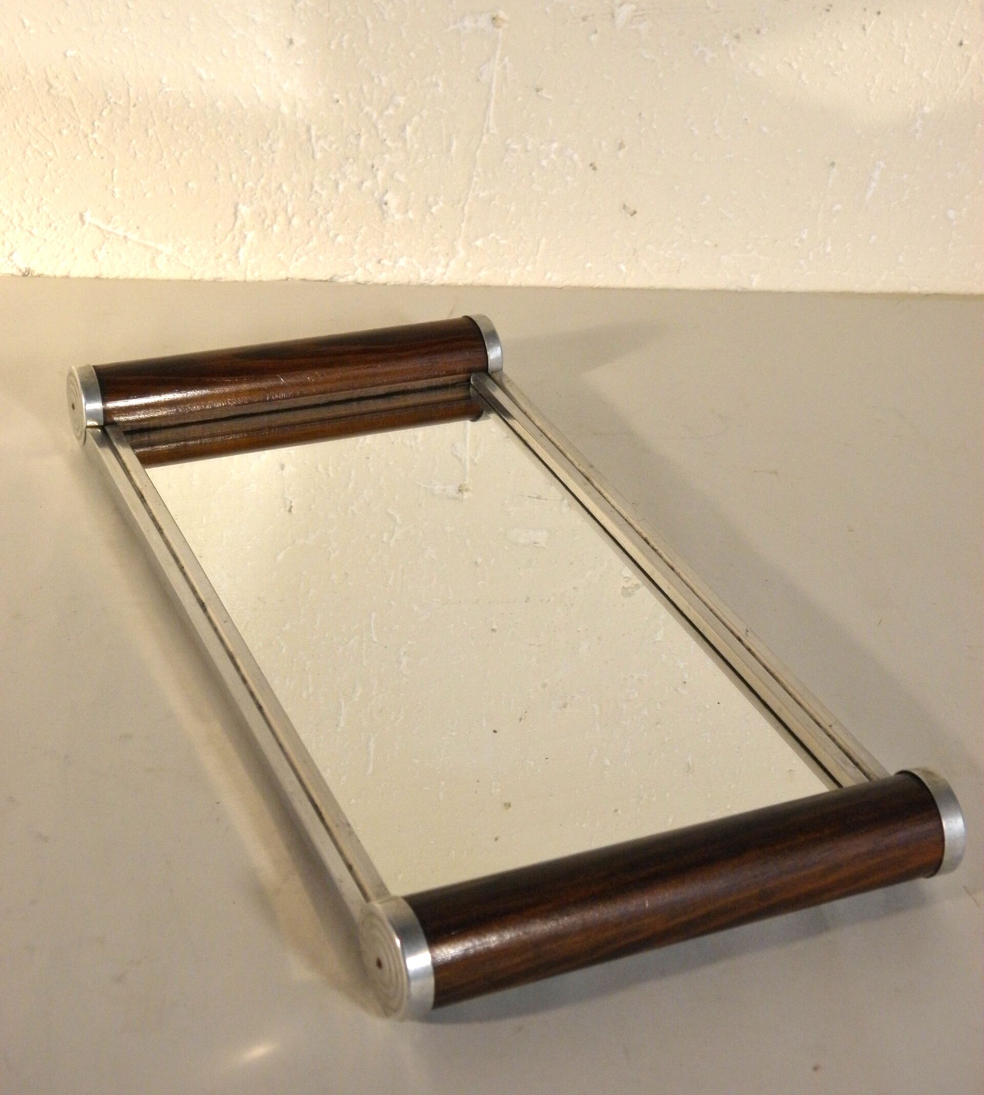 Art deco mirror plate 35 x 17 cm