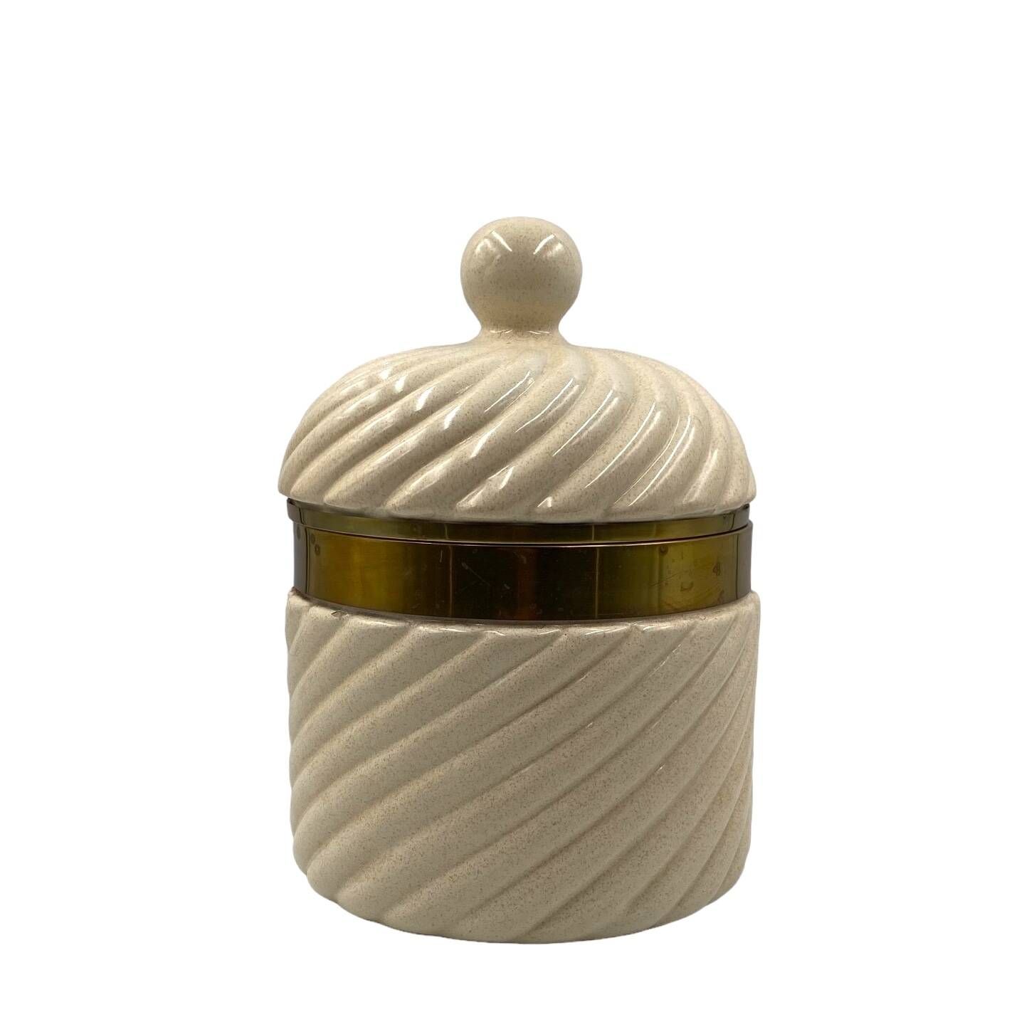 Tommaso Barbi, White Ice Bucket / jar, B Ceramiche Italy, ca. 1970