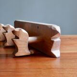 Marmot / Vintage wooden patère coat rack