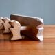 Marmot / Vintage wooden patère coat rack