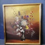 Tableau Andrée Cottray 1980, bouquet