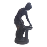 Neoclassical female statue - antique style - Antique bronze Wembley 27cm.