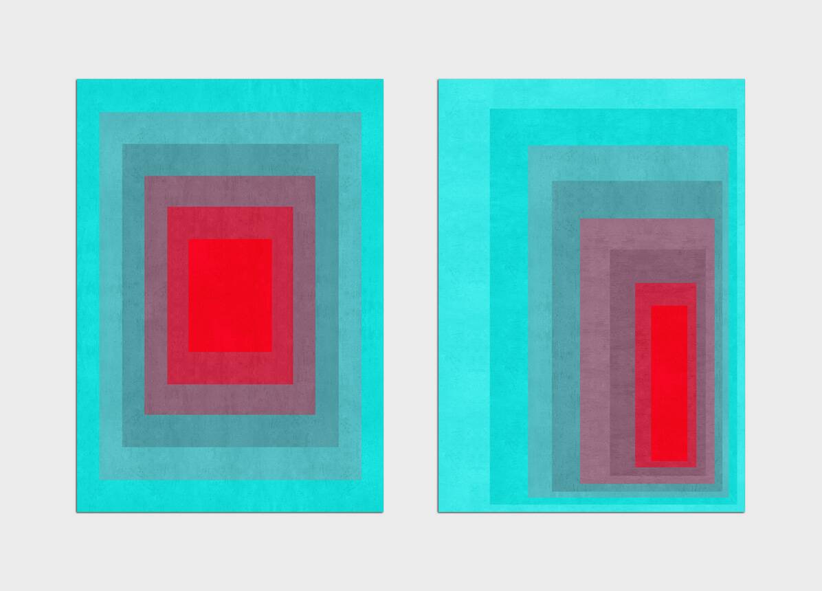 2 Contemporary Geometric Art Prints