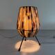 Pair of table lamps with plastic shades and tripod base, 1960s, Italy