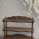 Shelf, 3 shelves, turned wood and vintage varnish