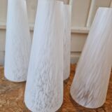 Set of 5 Opaline Tulips Clichy Speckled Glass