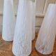 Set of 5 Opaline Tulips Clichy Speckled Glass