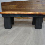 Brutalist solid wood coffee table