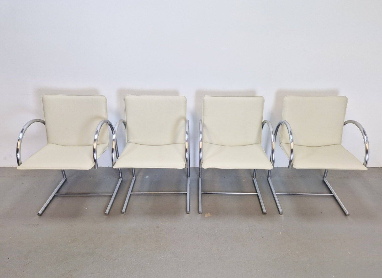 Postmodern Leather Cirkel Chairs by Karel Boonzaaijer & Pierre Mazairac for Metaform, 1980s, Set of 4