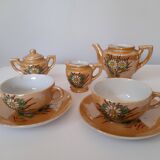 Miniature painted flower porcelain service - dinette
