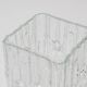 Peill & Putzler Modern Square Op Art Vase in Frosted Glass, Germany, 1970s