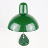 Mid-century green metal ministerial desk lamp by A. R. Torino, Italy, 1950s.