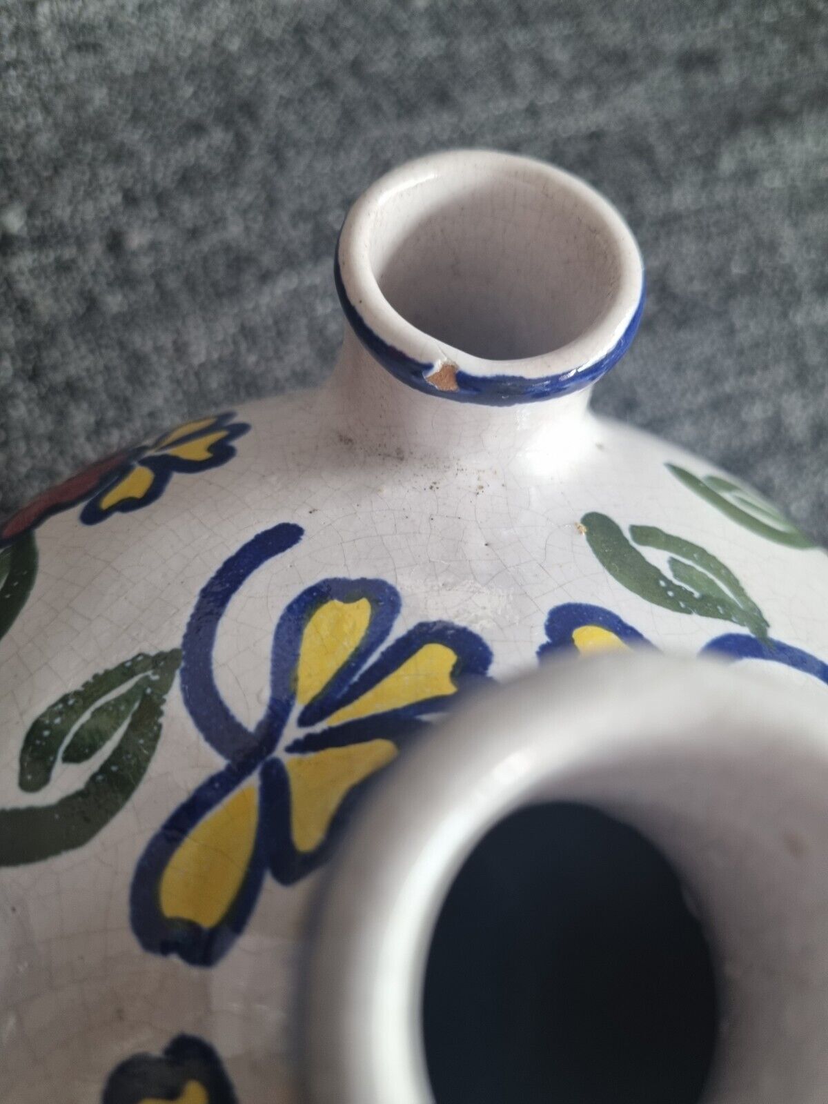 Vase pique flowers floral motif orchies moulin 7 g.123