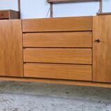 Vintage 60s - 70s German sideboard, walnut TV cabinet