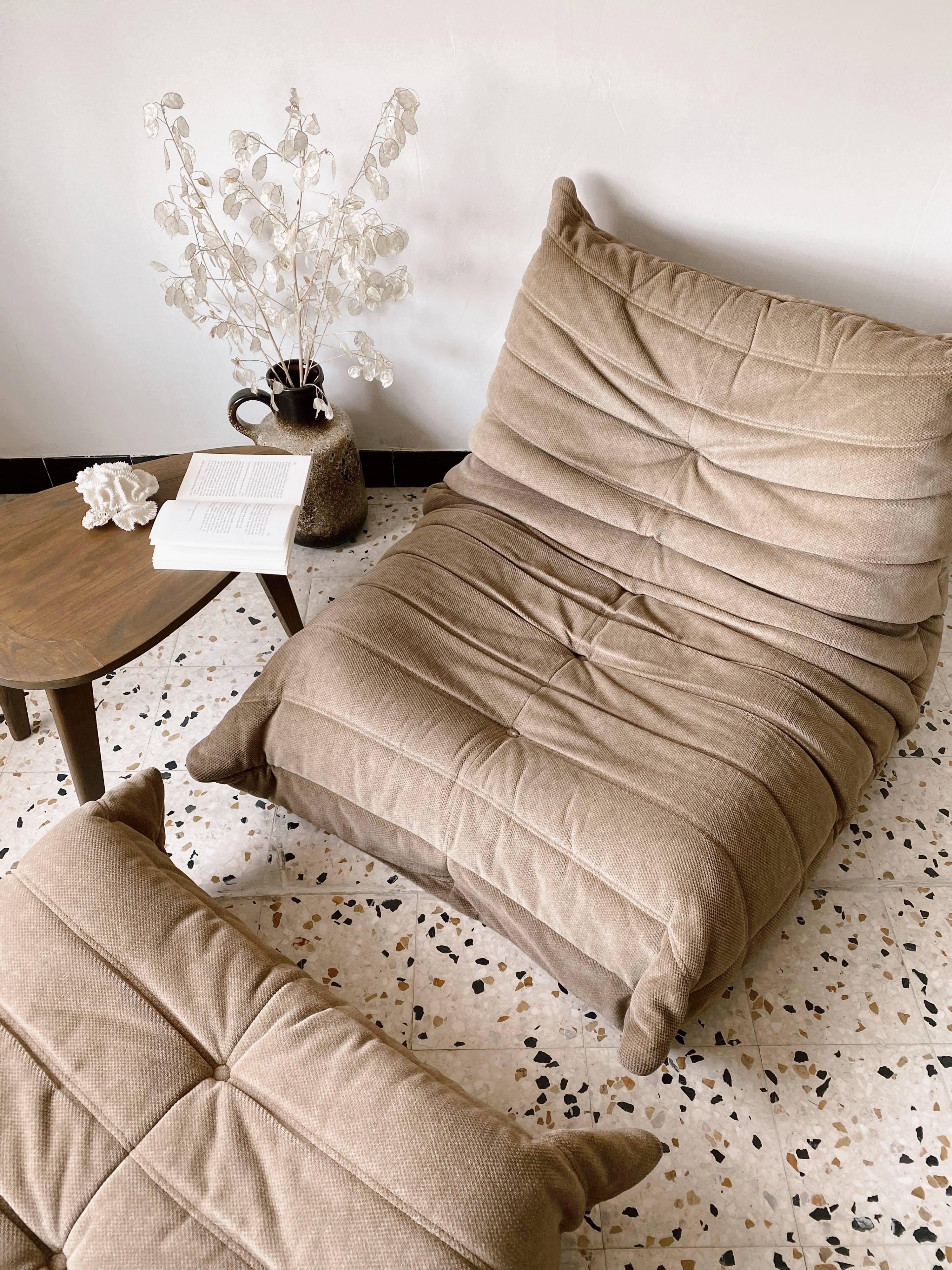 Chair and ottoman Togo by Michel Ducaroy for Ligne Roset