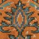 6x9 Vintage Peach Color Blue Medallion Handmade Vintage Rug, 175x290 Cm